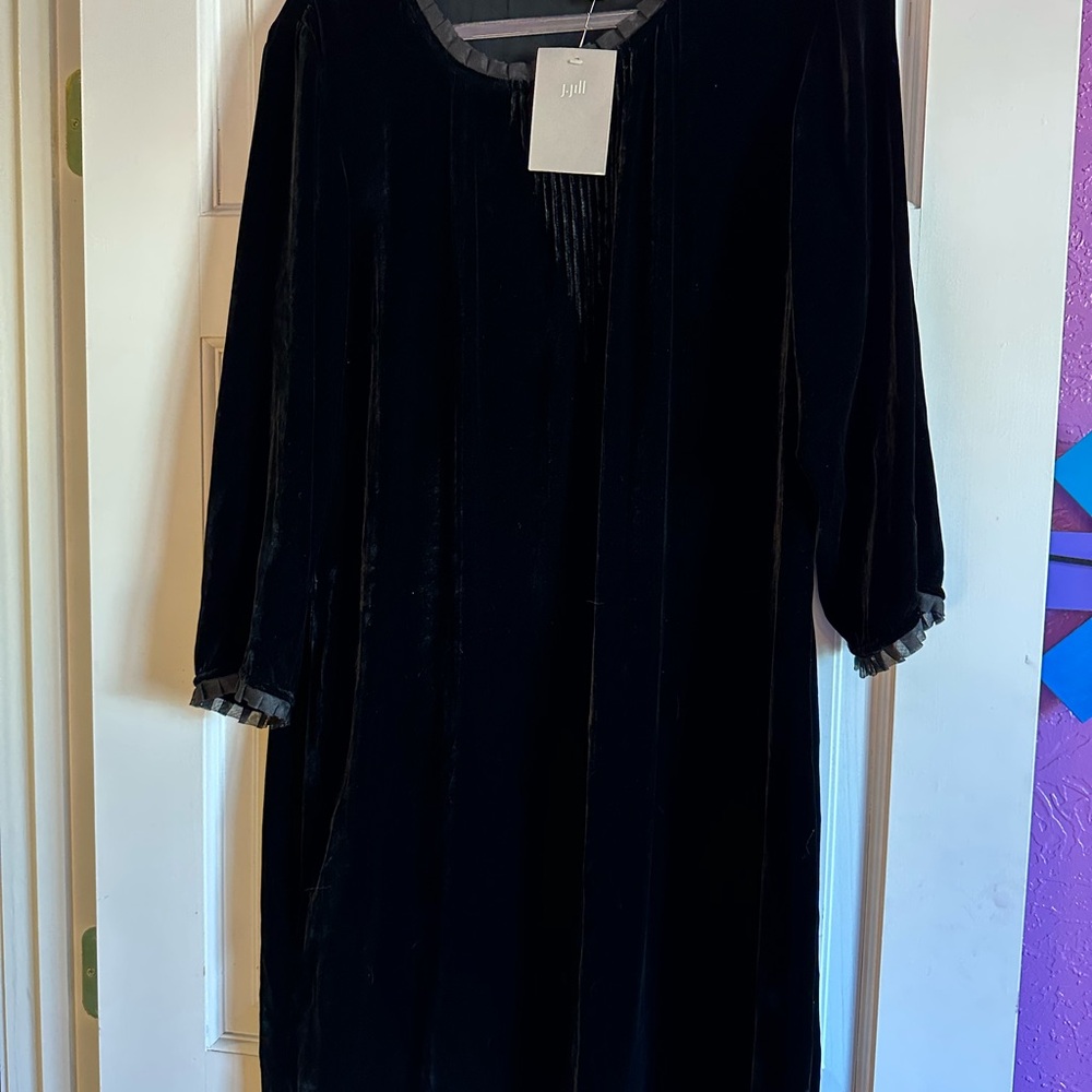 J. Jill Black Velvet Dress